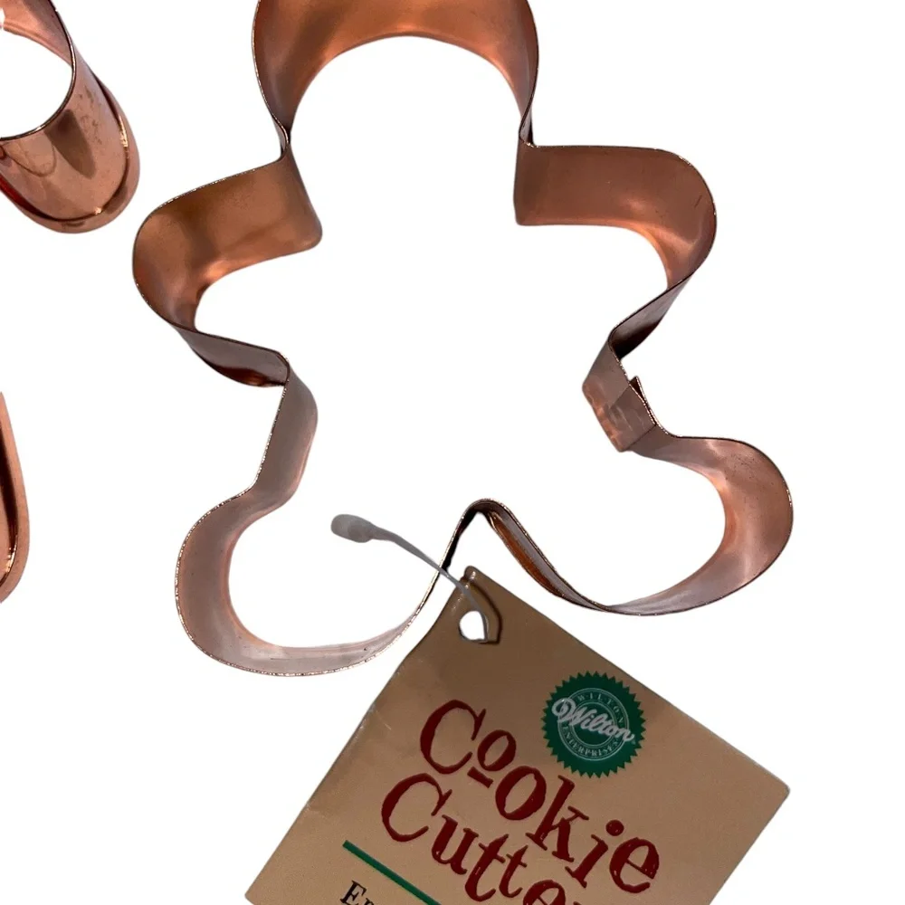NWT Vintage Wilton Christmas Candy Cane Gingerbread‎ Copper Clad Cookie Cutter